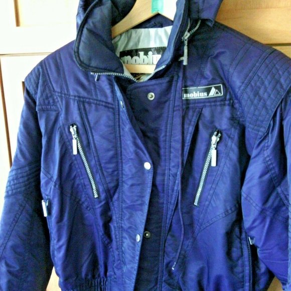 Winter Snowboarding Ski Jacket Size 8 Medium Mobius Bomber Hood Lined Zip Up Top - Picture 4 of 16